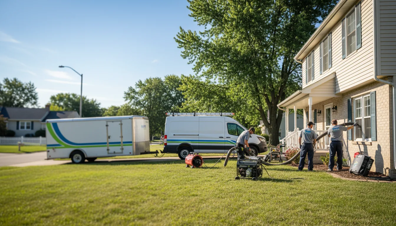 Flooded Basement Restoration And Cleanup With Repair in Noblesville, IN near me